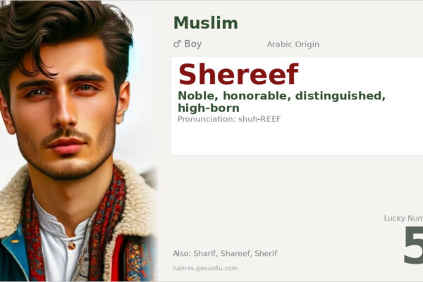 Shereef Name Meaning — Arabic Origin, Boy Name & Details (2025)