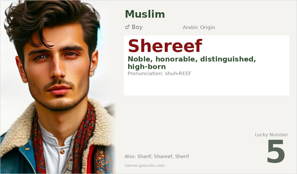Shereef Name Meaning and Details