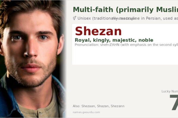Shezan Name Meaning — Royal Origin, Gender & Details (2025)