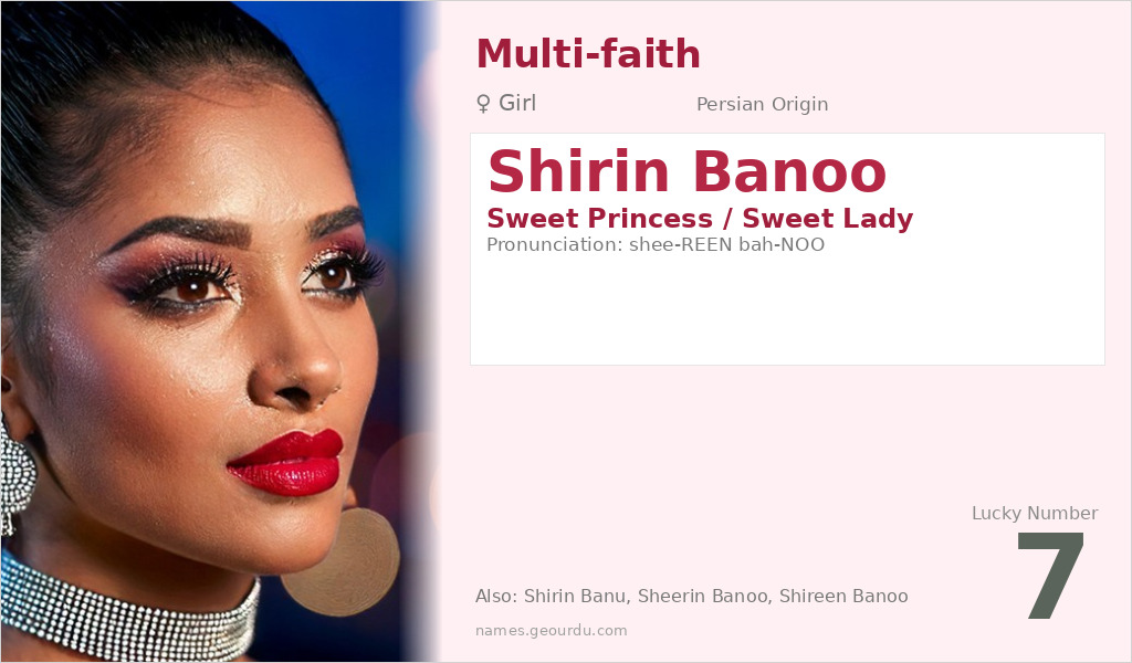 Shirin Banoo Name Meaning and Details