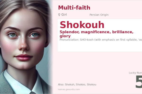 Shokouh Name Meaning — Persian Origin, Girl Name & Cultural Significance (2025)