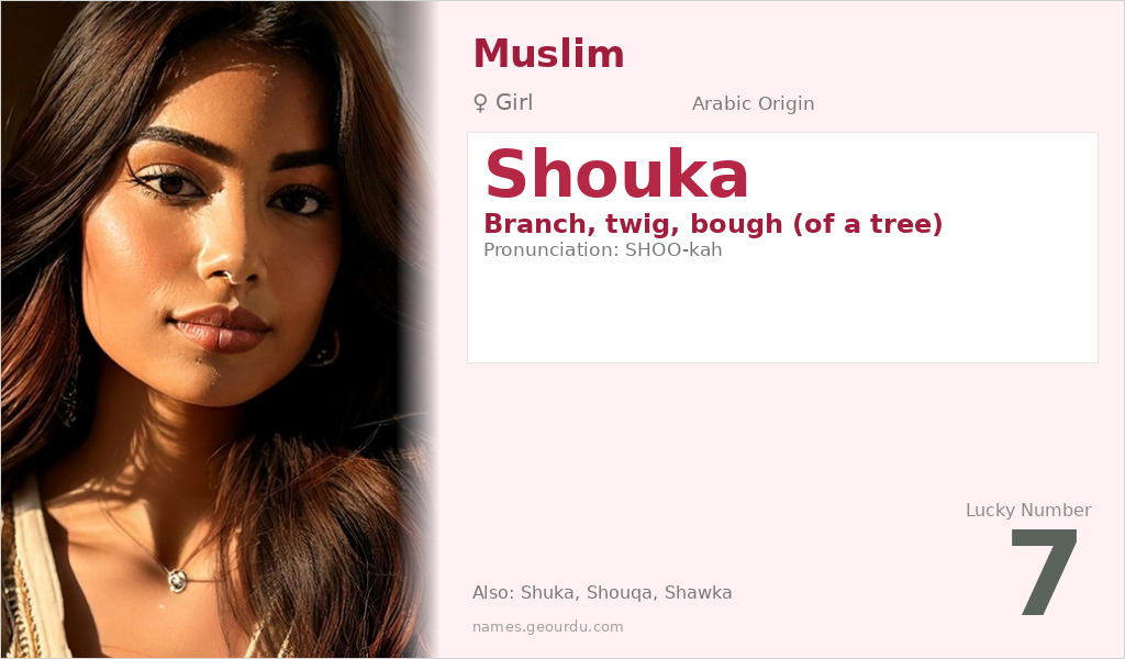 Shouka Name Meaning and Details
