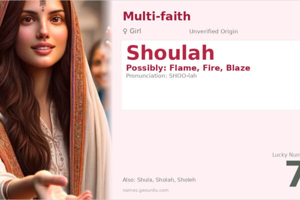 Shoulah Name Meaning — Origin, Gender & Details (2025)