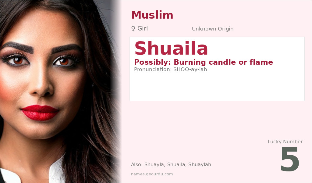 Shuaila Name Meaning and Details