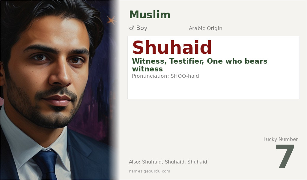 Shuhaid Name Meaning and Details
