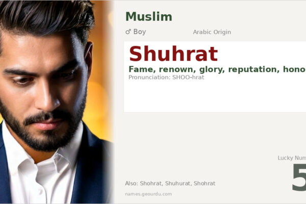 Shuhrat Name Meaning — Arabic Origin, Fame & Details (2025)