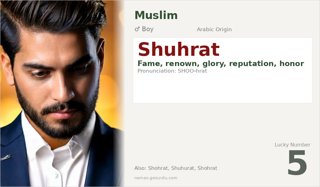 Shuhrat Name Meaning and Details