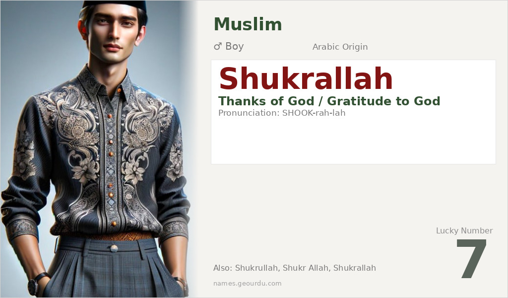 Shukrallah Name Meaning and Details