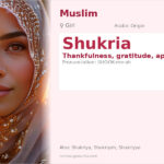 Shukria Name Meaning and Details
