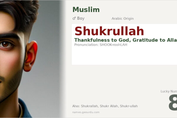 Shukrullah Name Meaning — Arabic Origin, Boy Name & Islamic Significance (2025)