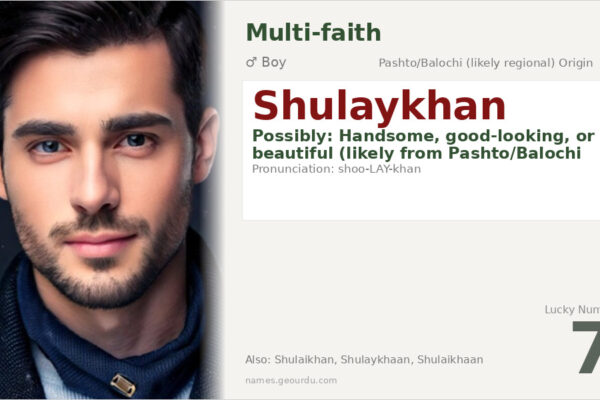 Shulaykhan Name Meaning — Origin, Gender & Details (2025)