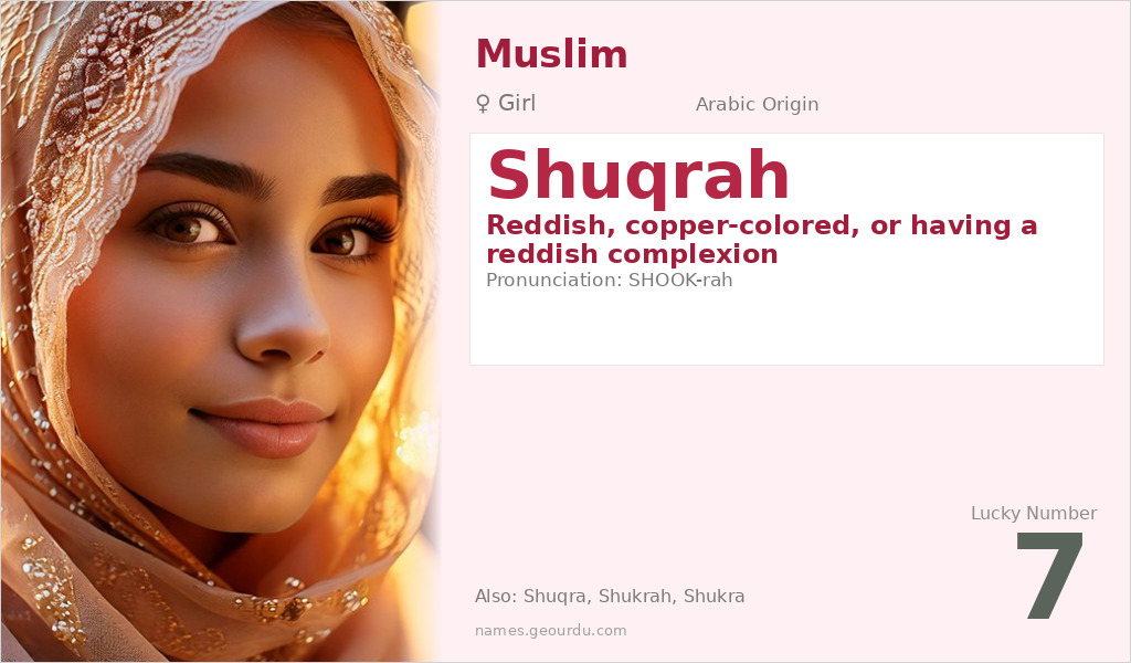 Shuqrah Name Meaning and Details