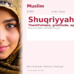 Shuqriyyah Name Meaning and Details