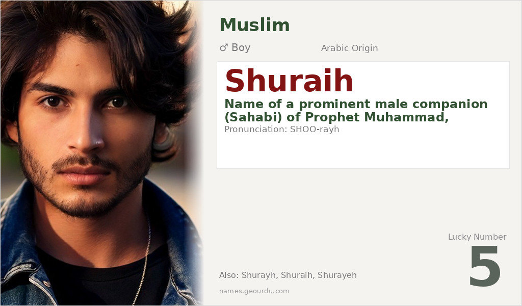 Shuraih Name Meaning and Details