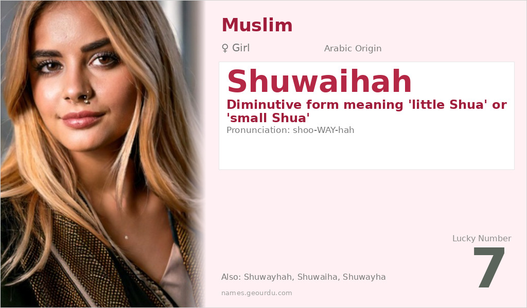Shuwaihah Name Meaning and Details