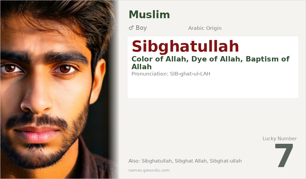 Sibghatullah Name Meaning and Details