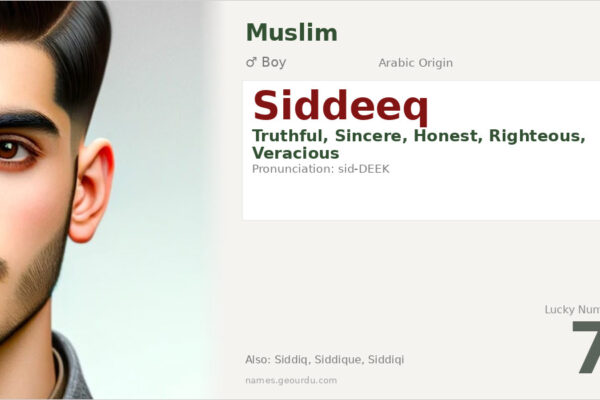 Siddeeq Name Meaning — Arabic Origin, Boy Name & Islamic Significance (2025)