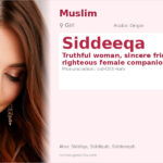 Siddeeqa Name Meaning and Details