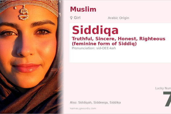 Siddiqa Name Meaning — Arabic Origin, Girl Name & Details (2025)
