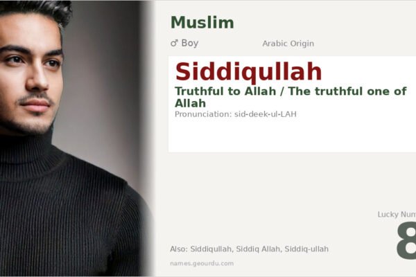 Siddiqullah Meaning — Arabic Origin, Boy Name & Details (2025)