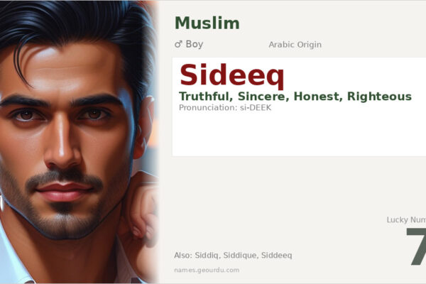 Sideeq Name Meaning — Arabic Origin, Boy Name & Islamic Significance (2025)