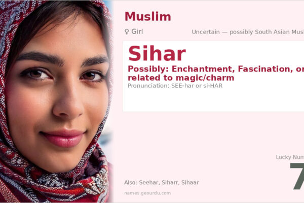 Sihar Name Meaning — Origin, Gender & Details (2025)