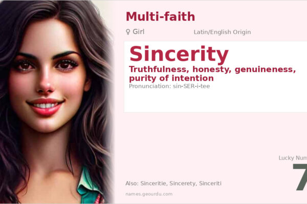 Sincerity Name Meaning — English Virtue Name with Latin Roots