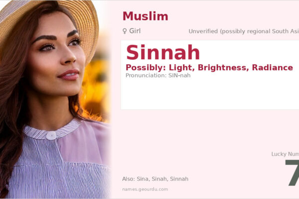 Sinnah Name Meaning — Origin, Gender & Details (2025)