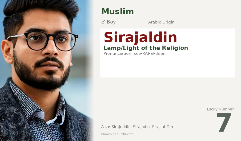 Sirajaldin Name Meaning and Details