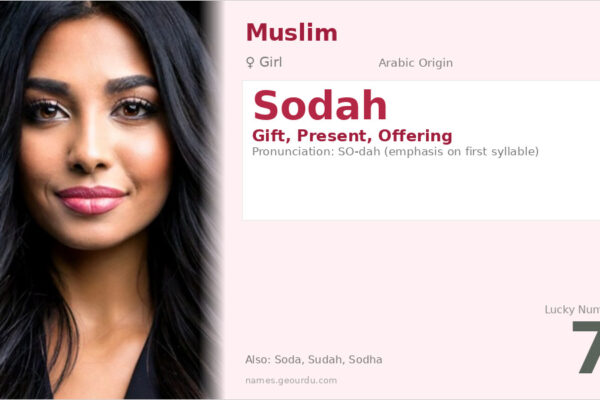 Sodah Name Meaning — Arabic Origin, Girl Name & Details (2025)