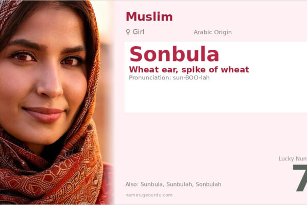 Sonbula Name Meaning — Arabic Origin, Girl & Details (2025)