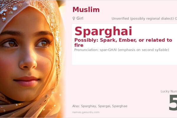 Sparghai Name Meaning — Origin, Gender & Details (2025)