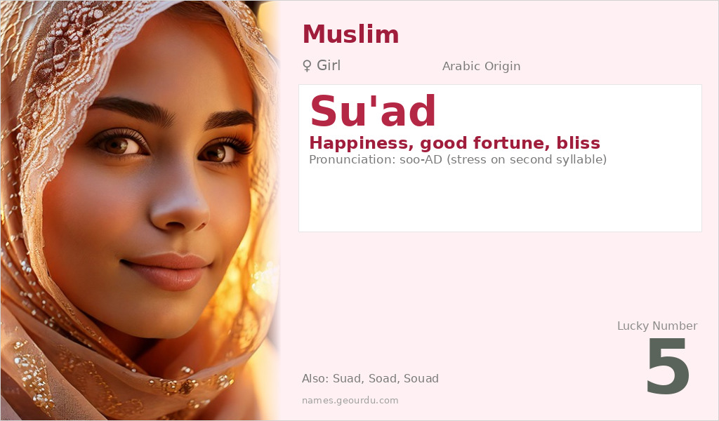 Su'ad Name Meaning and Details