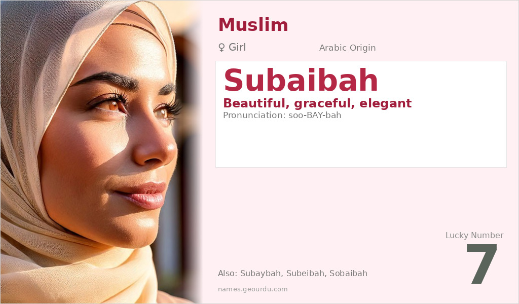 Subaibah Name Meaning and Details