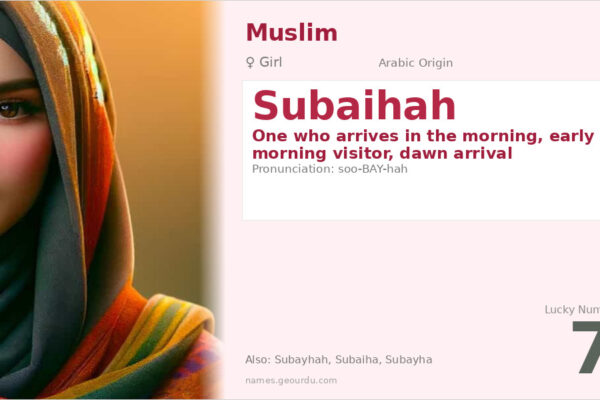 Subaihah Name Meaning — Arabic Origin, Girl Name & Details (2025)