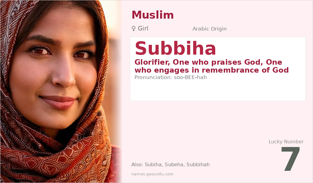 Subbiha Name Meaning and Details