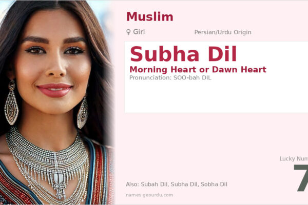 Subha Dil Meaning — Persian/Urdu Origin, Girl Name & Details (2025)