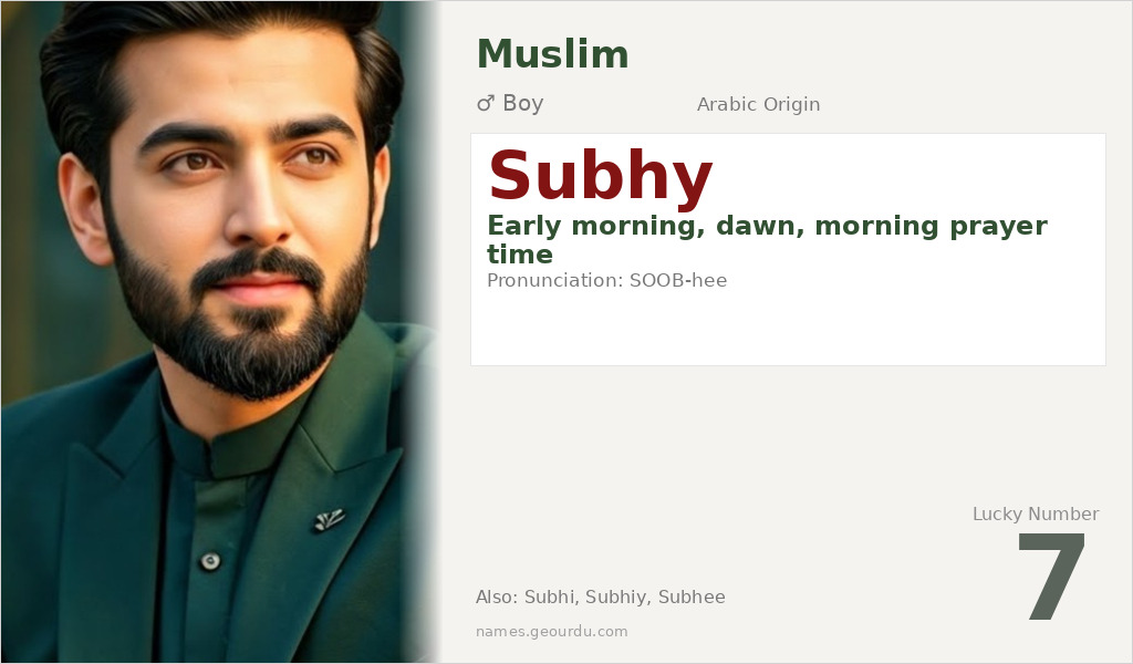 Subhy Name Meaning and Details