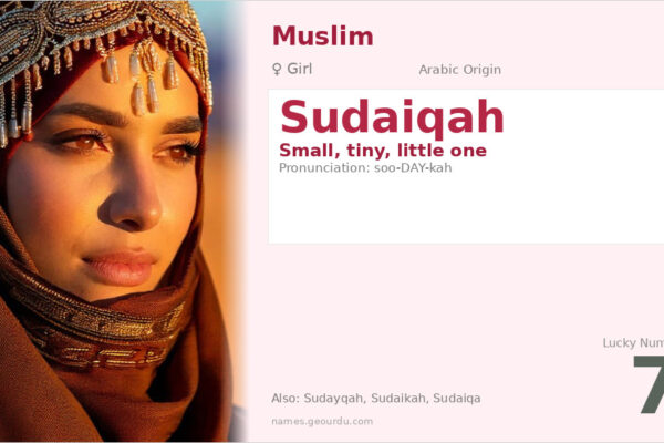 Sudaiqah Name Meaning — Arabic Origin, Girl Name & Details (2025)