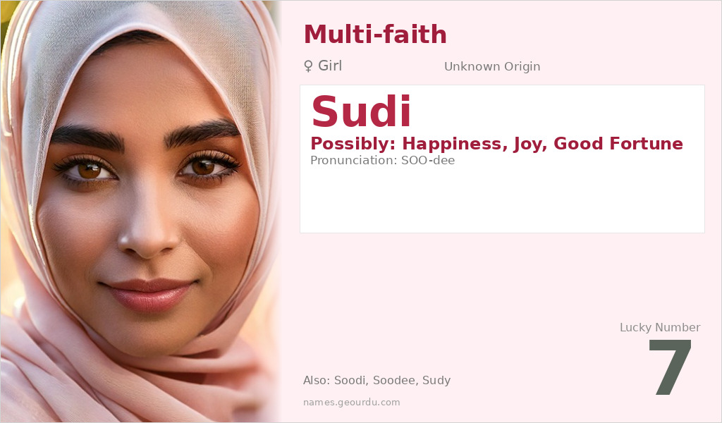 Sudi Name Meaning and Details