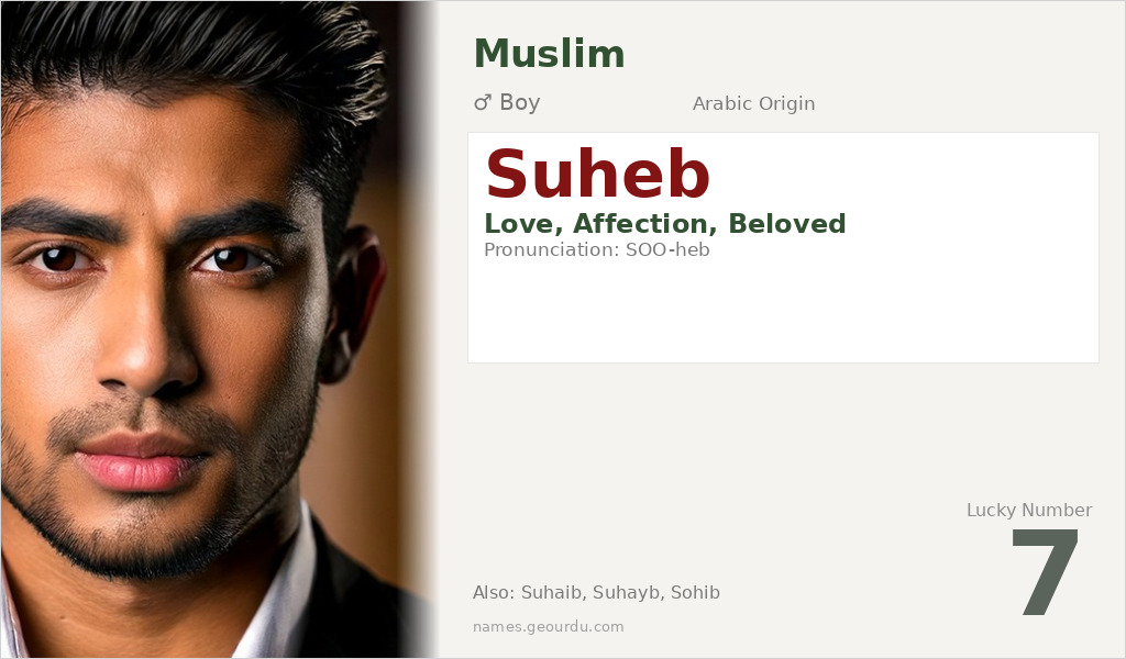 Suheb Name Meaning and Details