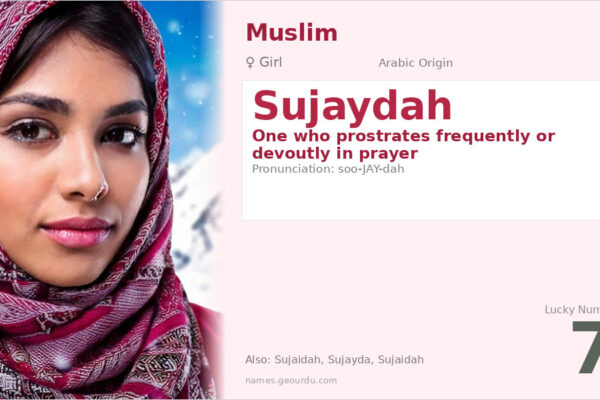 Sujaydah Name Meaning — Arabic Origin, Girl Name & Islamic Significance (2025)