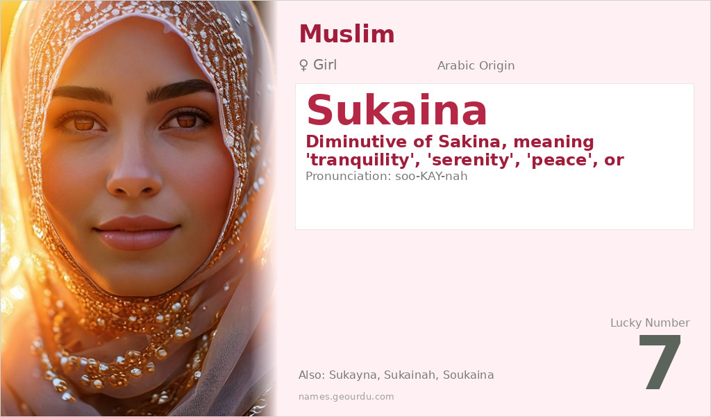 Sukaina Name Meaning and Details