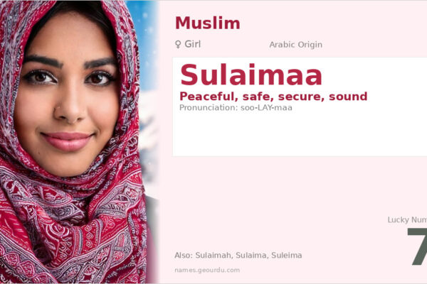 Sulaimaa Name Meaning — Arabic Origin, Girl Name & Details (2025)