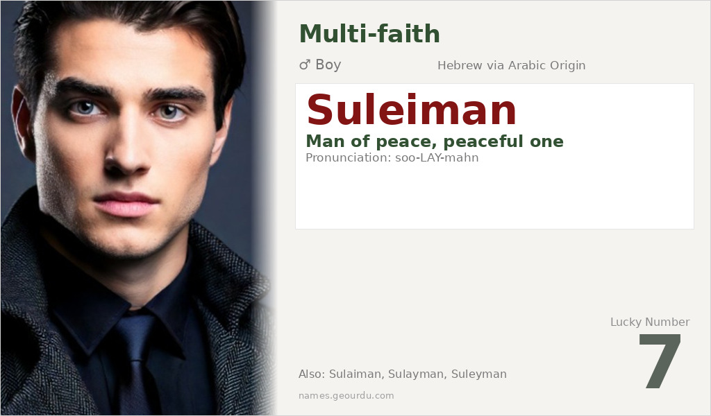 Suleiman Name Meaning and Details