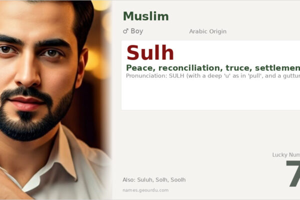 Sulh Name Meaning — Arabic Origin, Boy & Details (2025)