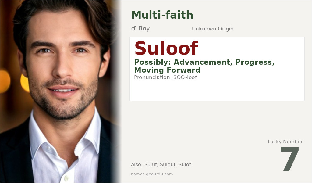 Suloof Name Meaning and Details