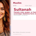 Sultanah Name Meaning and Details