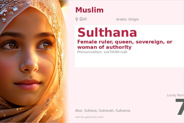 Sulthana Name Meaning — Arabic Origin, Girl & Details (2025)