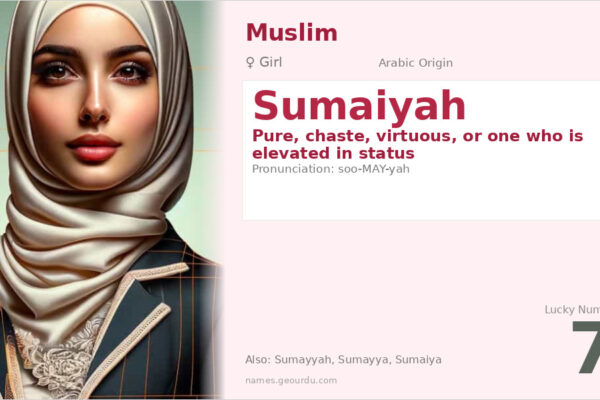 Sumaiyah Name Meaning — Arabic Origin, Girl Name & Islamic Significance (2025)